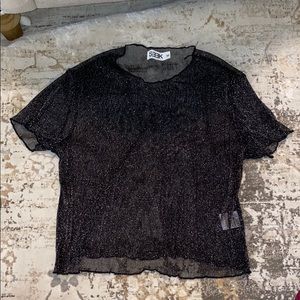 shimmer sheer top